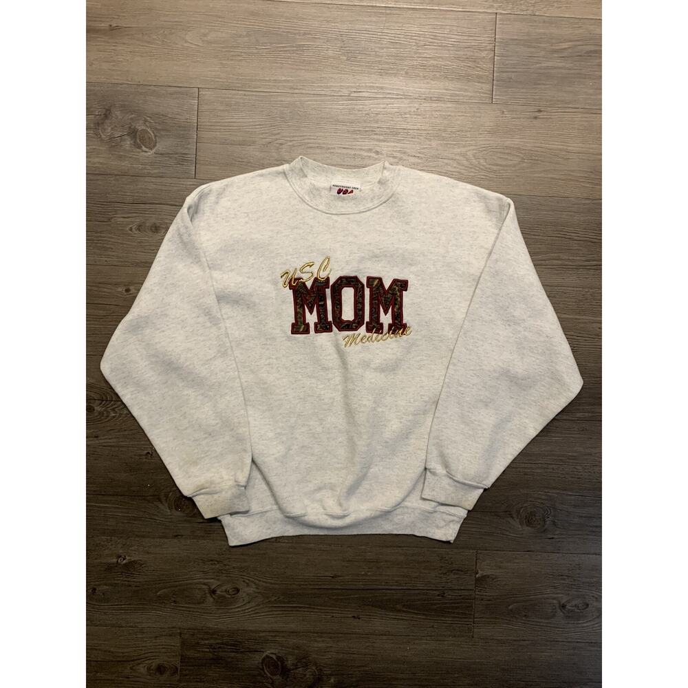 Vintage USC Trojans Mom Medicine Sweatshirt Unisex M Grey 90s Crewneck Pullover